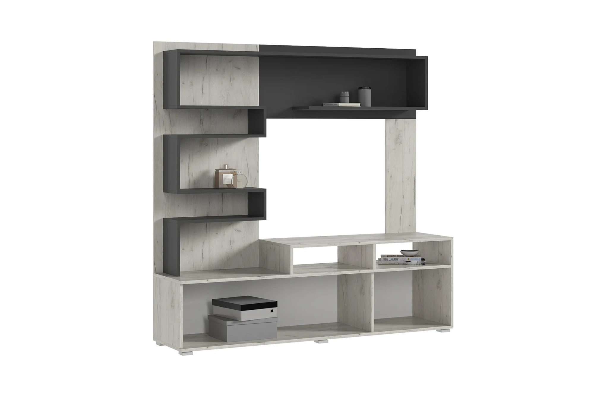 Гостиная Рица дуб крафт белый/графит