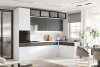 Кухня «Оливия» угловая Белый снег софт/Графит софт 3.0*1.8 м