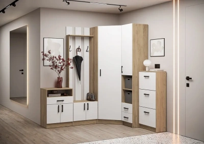 Пенал Вега ШП Вега белый/дуб крафт золотой (ШхВхГ) 400*2200*420