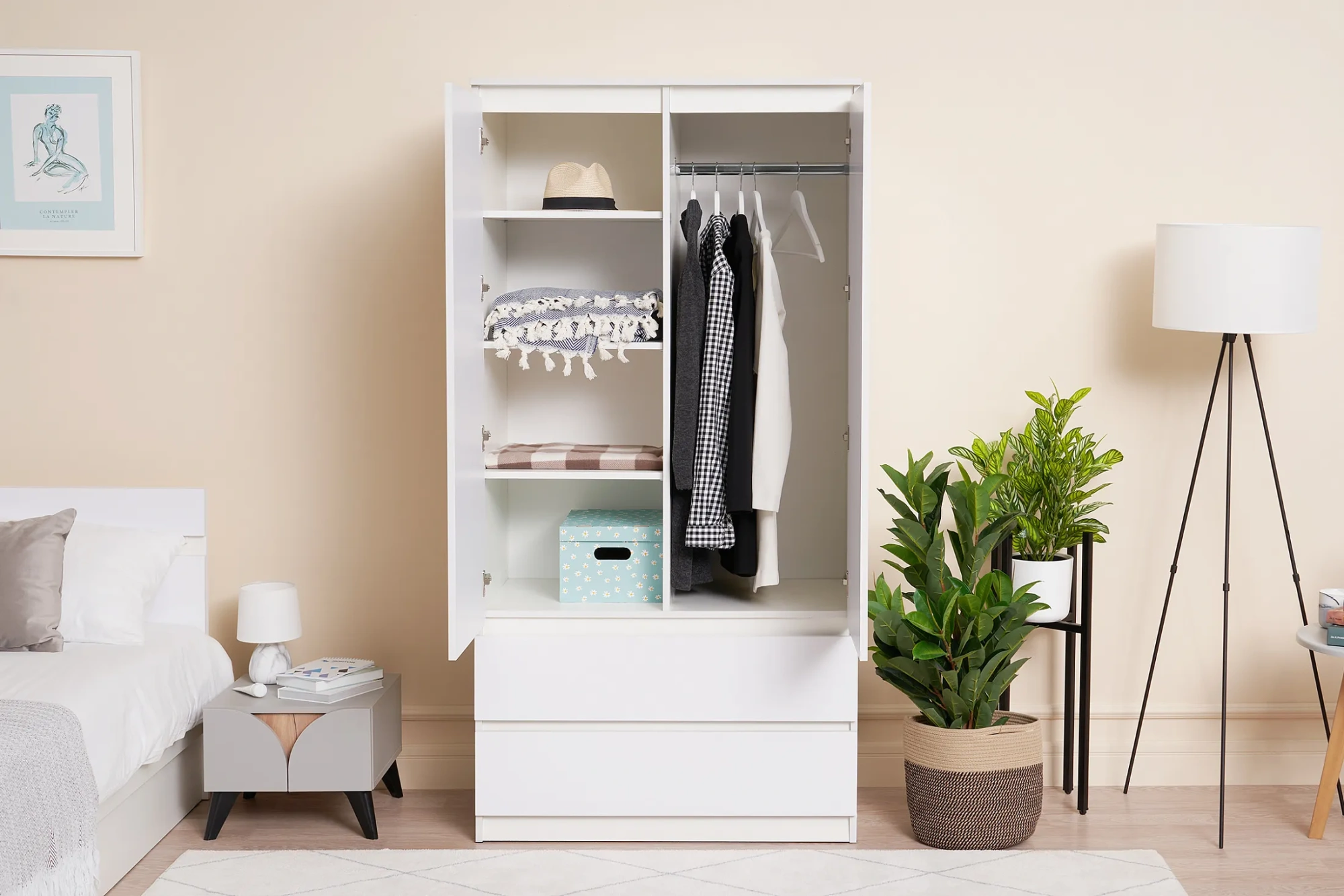 Шкаф 2-х ств. «Челси» комбинированный Белый глянец/белый (ШхВхГ) 902х1796х514 мм Шкаф 2-х ств. «Челси» комбинированный Белый глянец/белый (ШхВхГ) 902х1796х514 мм