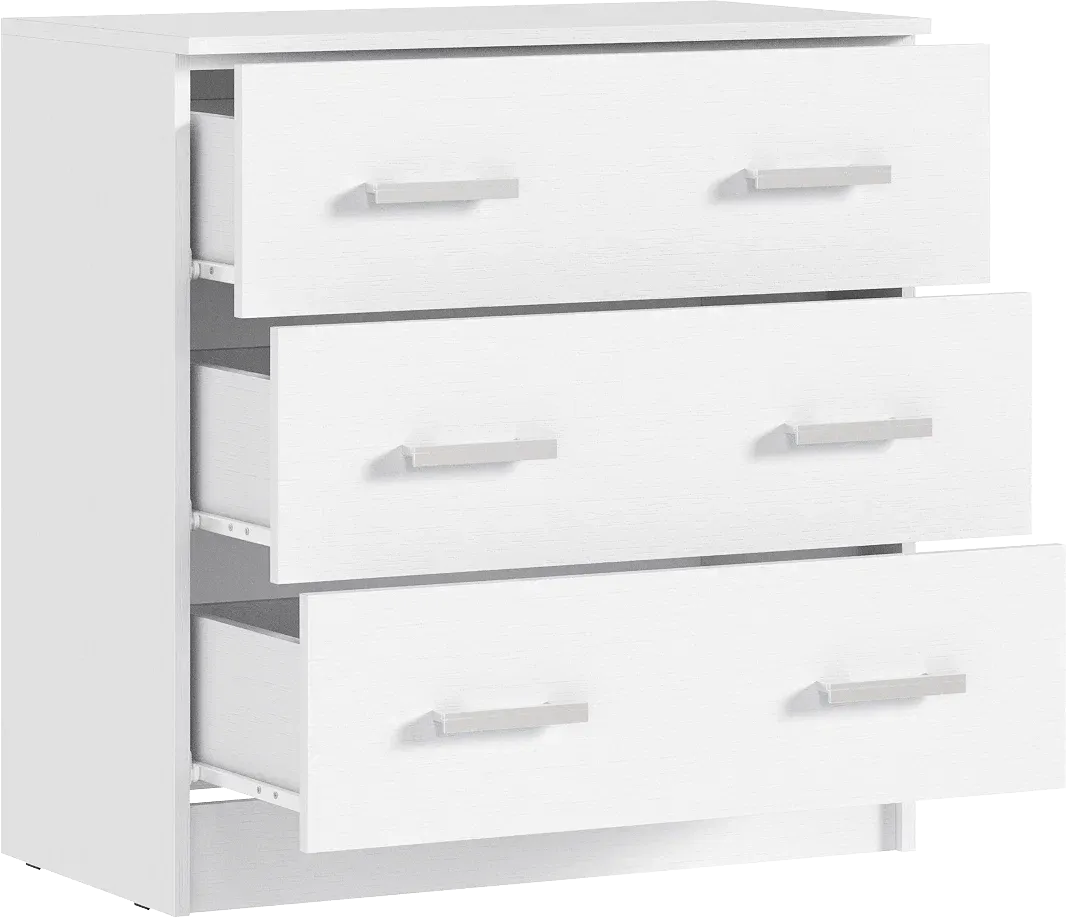 Комод «Бася» Белый 3ящ. (ШхВхГ) 800x816x430 мм Комод «Бася» Белый 3ящ. (ШхВхГ) 800x816x430 мм