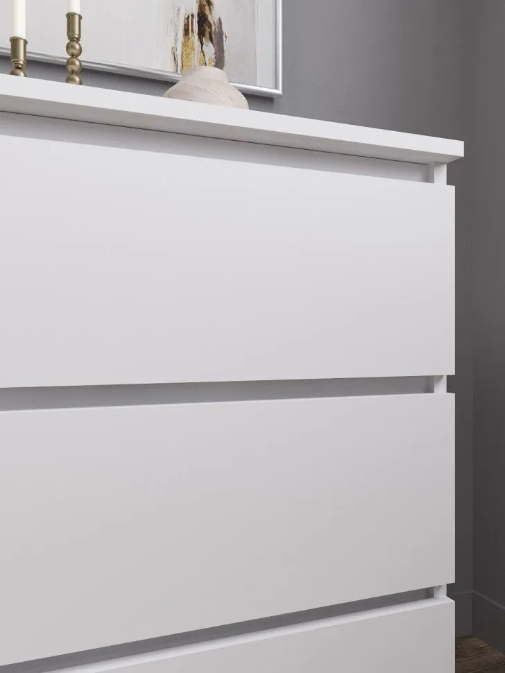 Комод «Челси» 800 (3 ящика) Белый глянец/белый (ШхВхГ) 802х768х330 мм Комод «Челси» 800 (3 ящика) Белый глянец/белый (ШхВхГ) 802х768х330 мм