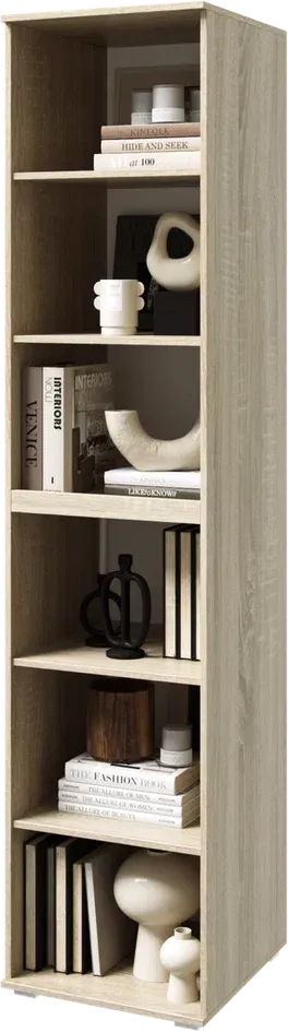 Пенал « Ким » Сонома/Белый глянец (ШхВхГ) 500х2236х524 мм Пенал « Ким » Сонома/Белый глянец (ШхВхГ) 500х2236х524 мм