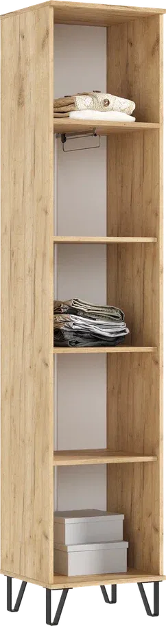 Прихожая Флэш Пенал закрытый Браш Графит / Дуб Крафт Прихожая Флэш Пенал закрытый Браш Графит / Дуб Крафт