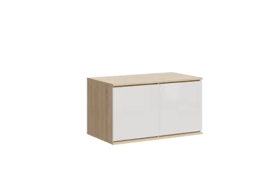 Антресоль к шкафу (900) «Челси» Белый глянец/дуб сонома (ШхВхГ) 902х504х514 мм Антресоль к шкафу (900) «Челси» Белый глянец/дуб сонома (ШхВхГ) 902х504х514 мм