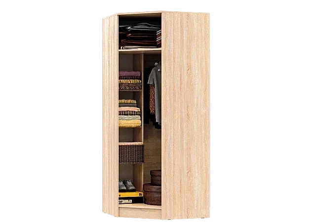 Шкаф угловой «Мартина» Дуб Сонома/Белый глянец (Ш*В*Г) 850х2016х850 мм Шкаф угловой «Мартина» Дуб Сонома/Белый глянец (Ш*В*Г) 850х2016х850 мм