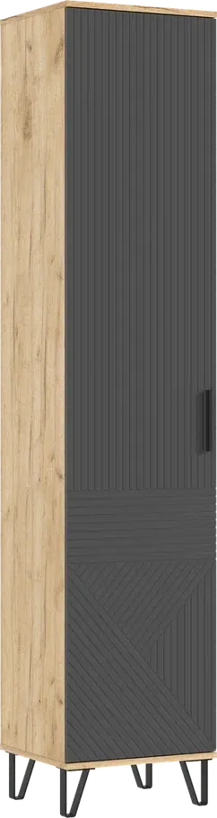 Прихожая Флэш Графит /Дуб крафт комплектация №1 Прихожая Флэш Графит /Дуб крафт комплектация №1