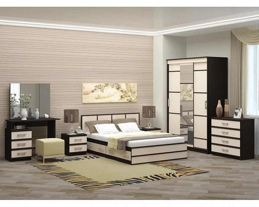 Спальня «Сакура» комплектация № 3, 6 модулей. Спальня «Сакура» комплектация № 3, 6 модулей.