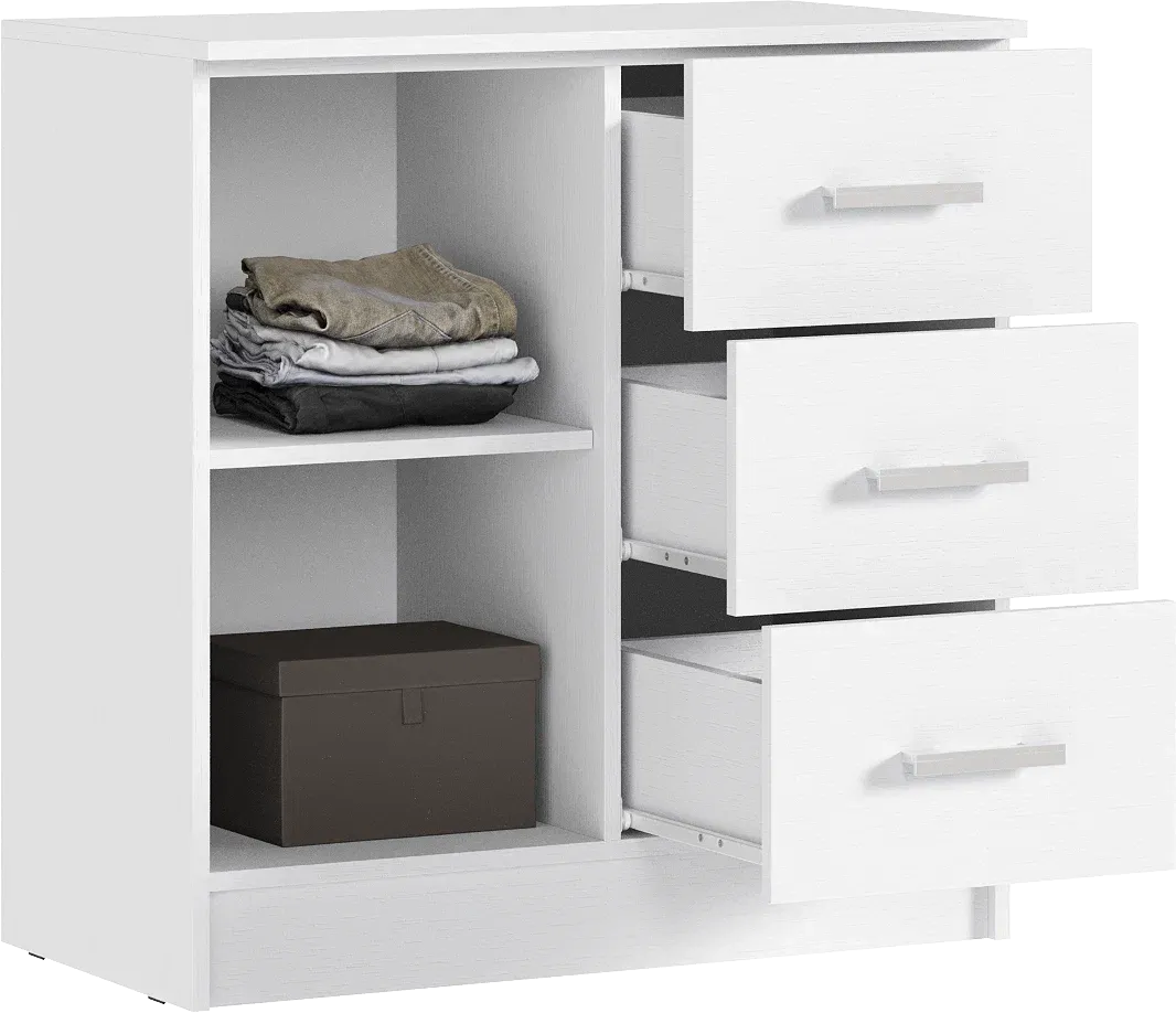 Комод «Бася» Белый 3ящ+1дверь (ШхВхГ) 800x816x430 мм Комод «Бася» Белый 3ящ+1дверь (ШхВхГ) 800x816x430 мм