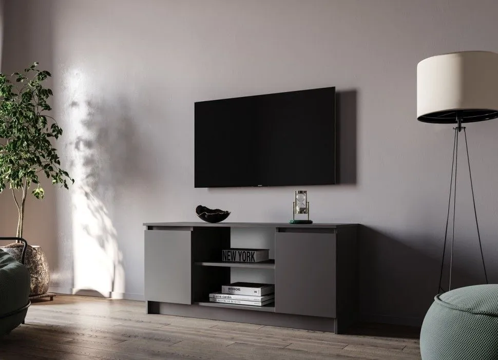 Тумба под ТВ «Челси» Графит/графит (ШхВхГ) 1352х540х514 мм Тумба под ТВ «Челси» Графит/графит (ШхВхГ) 1352х540х514 мм