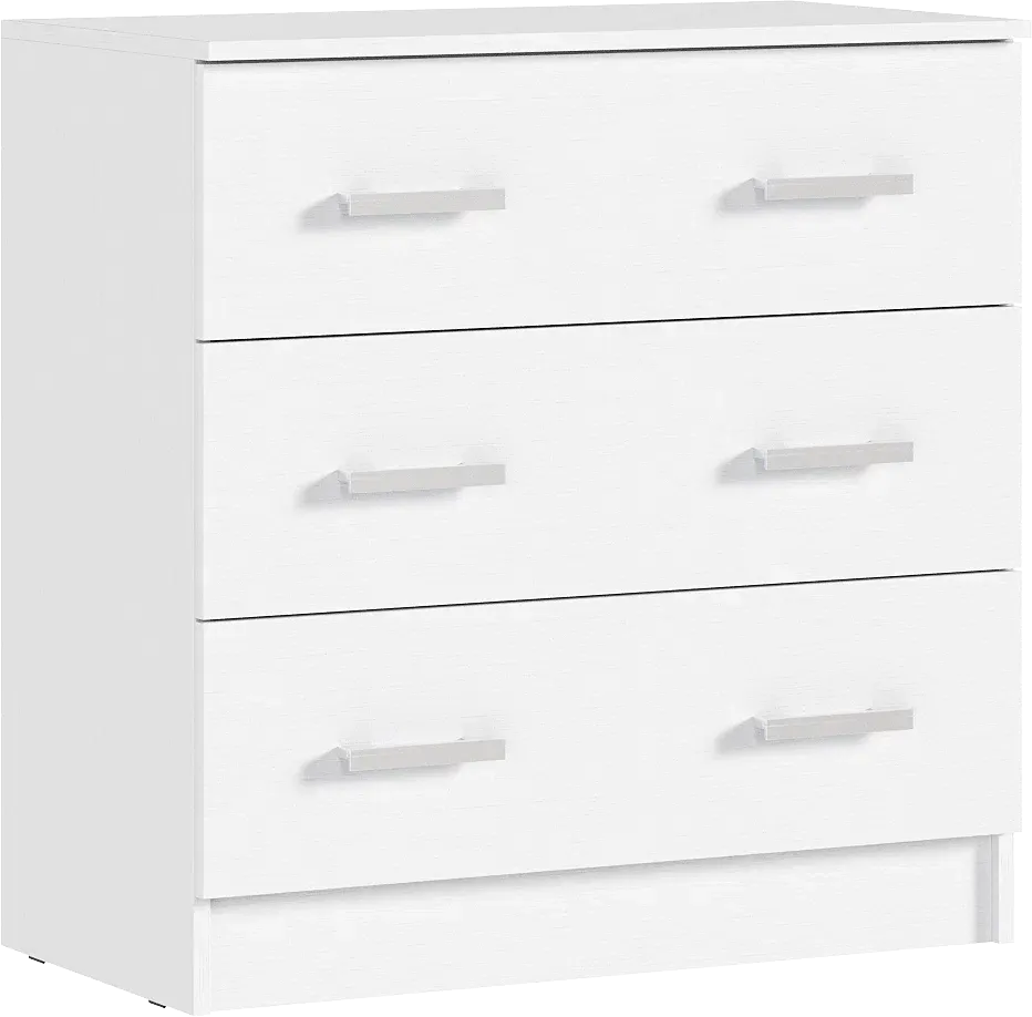 Комод «Бася» Белый 3ящ. (ШхВхГ) 800x816x430 мм Комод «Бася» Белый 3ящ. (ШхВхГ) 800x816x430 мм