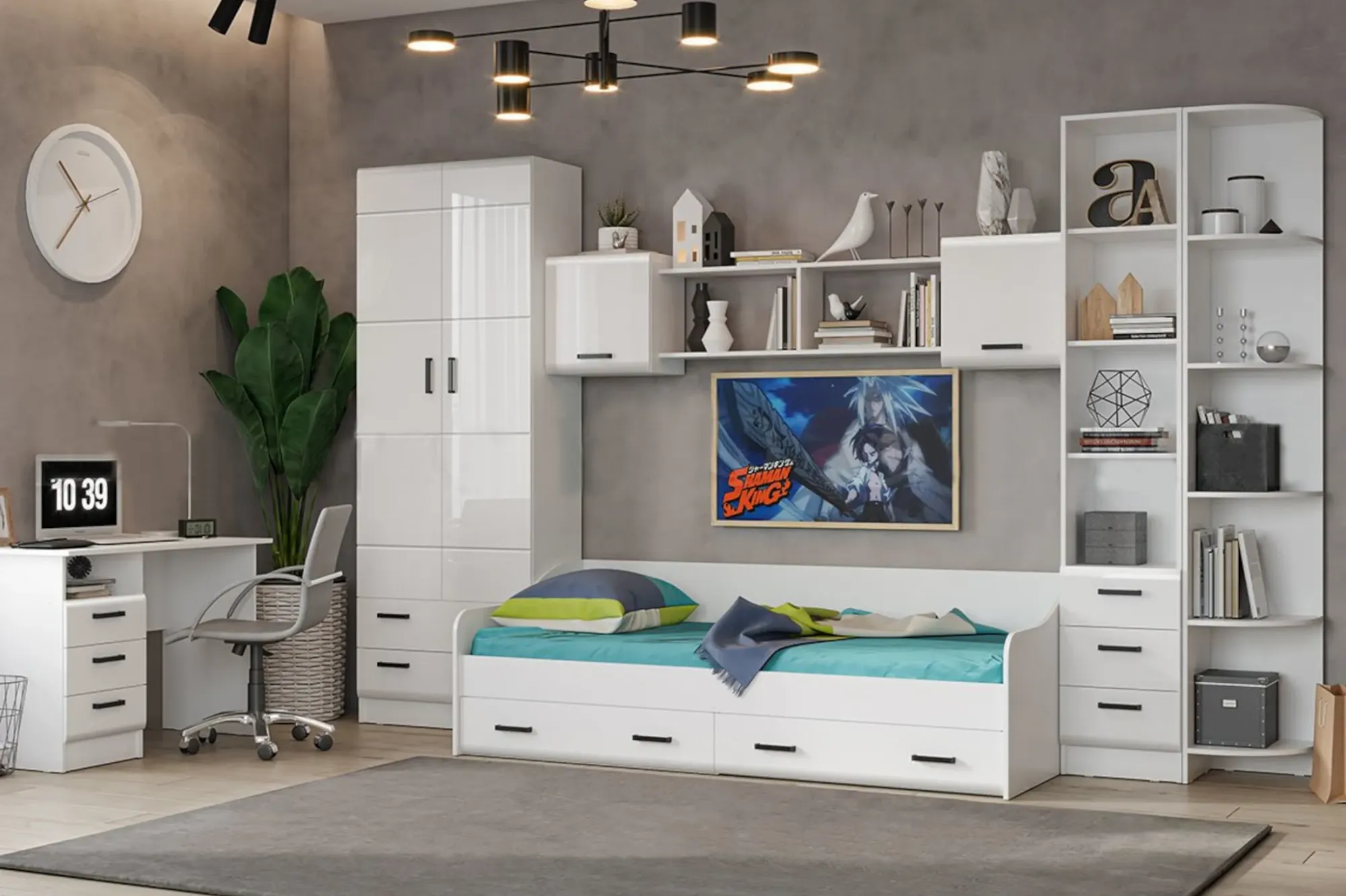 Детская "Вега New" белый глянец/белый Детская "Вега New" белый глянец/белый