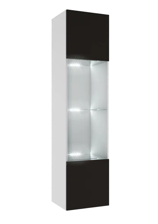 Гостиная «Флорис» Шкаф ШК-004 Черный глянец (Ш*В*Г) 400*1636*346 мм Гостиная «Флорис» Шкаф ШК-004 Черный глянец (Ш*В*Г) 400*1636*346 мм