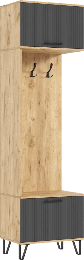 Прихожая Флэш Графит /Дуб крафт комплектация №1 Прихожая Флэш Графит /Дуб крафт комплектация №1