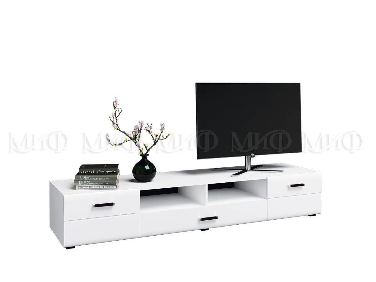 Гостиная «Нэнси New» Вариант №5 Белый глянец/белый (ШхГ) 2000х520 мм Гостиная «Нэнси New» Вариант №5 Белый глянец/белый (ШхГ) 2000х520 мм