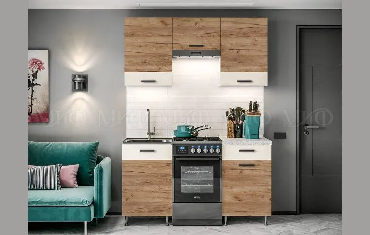 Кухня «Рио-1» ЛДСП Дуб Крафт-бежевый 1,5 м Кухня «Рио-1» ЛДСП Дуб Крафт-бежевый 1,5 м