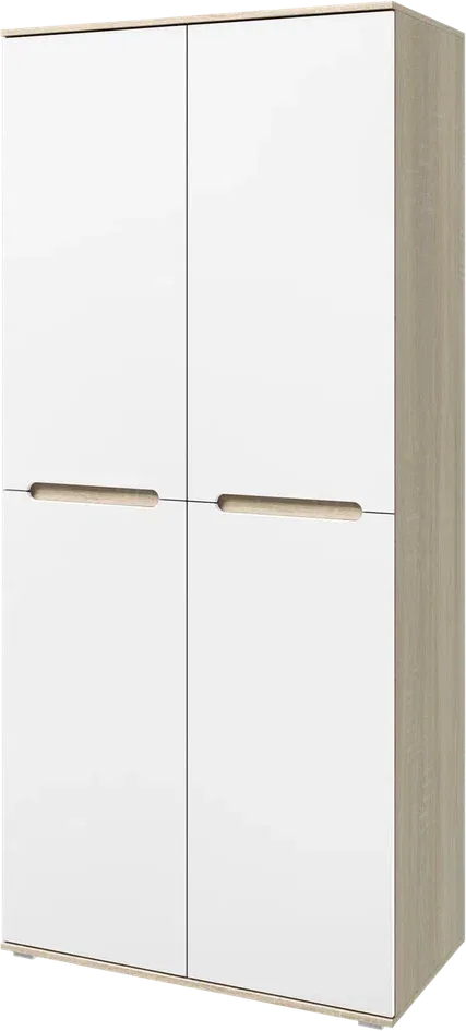 Шкаф « Ким » 2-х ств. Сонома/Белый глянец (ШхВхГ) 1000х2236х524 мм Шкаф « Ким » 2-х ств. Сонома/Белый глянец (ШхВхГ) 1000х2236х524 мм