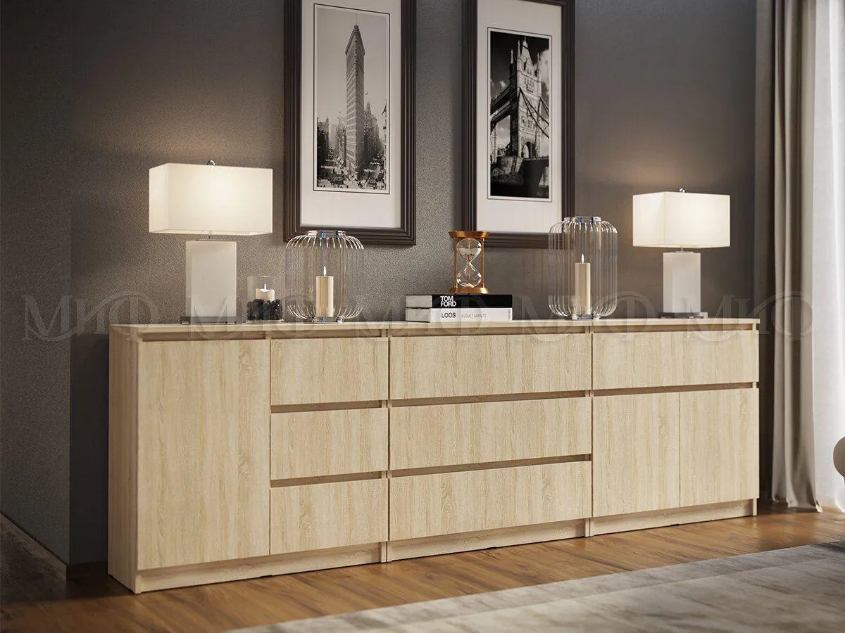 Комод «Челси» 800 (3 ящика 1 дверь) Дуб сонома (ШхВхГ) 802х768х330 мм Комод «Челси» 800 (3 ящика 1 дверь) Дуб сонома (ШхВхГ) 802х768х330 мм