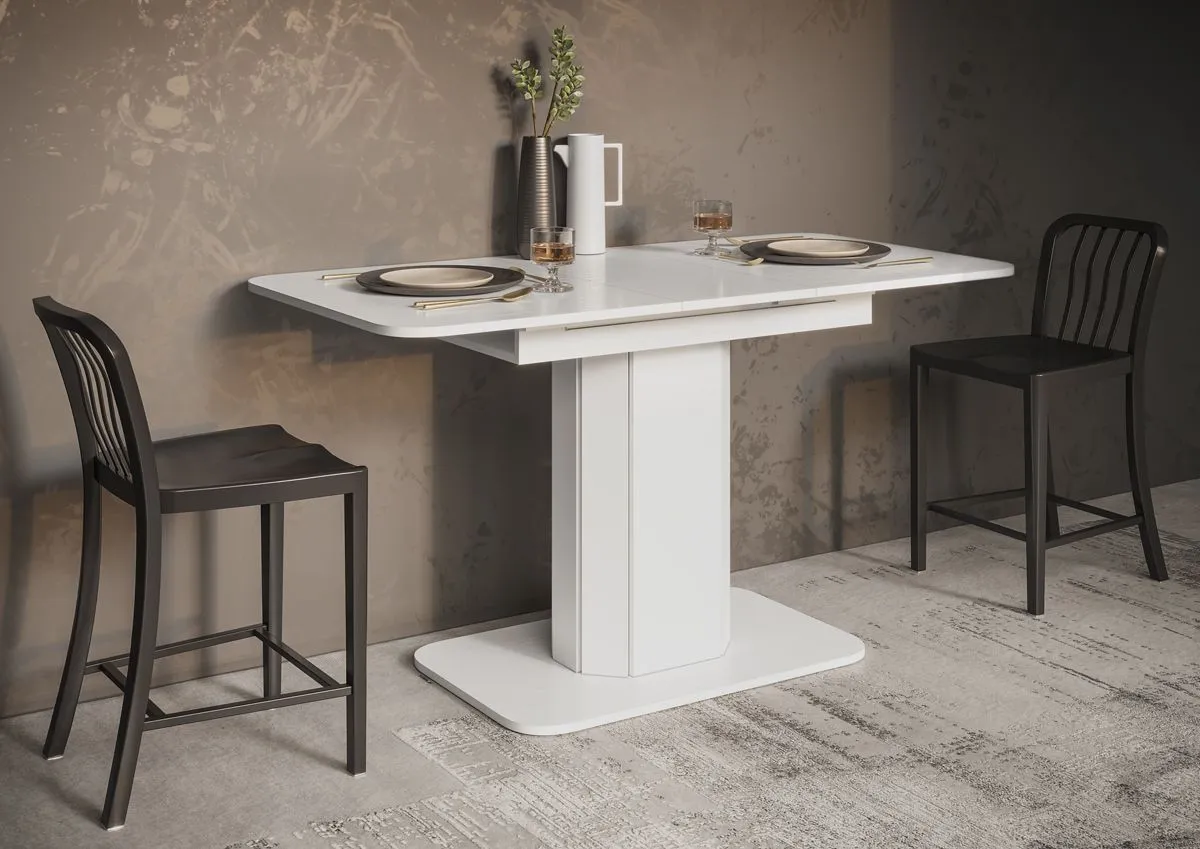 Стол обеденный Оливер-05 белое дерево/белое дерево Стол обеденный Оливер-05 белое дерево/белое дерево