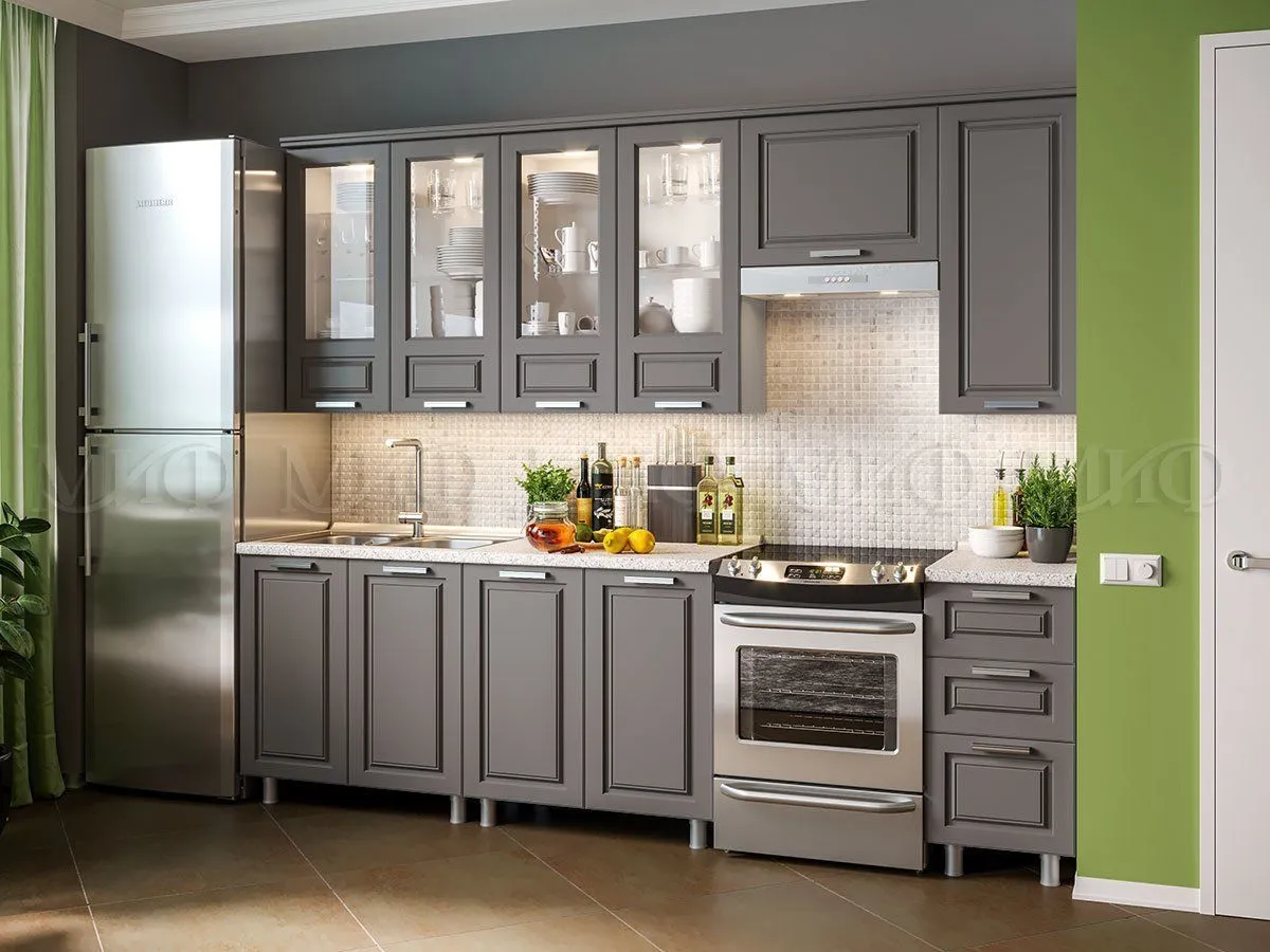 Кухня «Констанция» Графит софт 2.6 (900) метра Кухня «Констанция» Графит софт 2.6 (900) метра