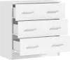 Комод «Бася» Белый 3ящ. (ШхВхГ) 800x816x430 мм Комод «Бася» Белый 3ящ. (ШхВхГ) 800x816x430 мм