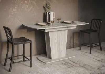 Стол обеденный Оливер-02 дуб крафт белый/дуб крафт белый Стол обеденный Оливер-02 дуб крафт белый/дуб крафт белый