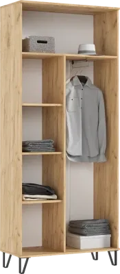 Прихожая Флэш шкаф 2-х ств Браш Графит/Дуб Крафт Прихожая Флэш шкаф 2-х ств Браш Графит/Дуб Крафт