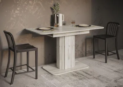 Стол обеденный Оливер-05 дуб крафт белый/дуб крафт белый Стол обеденный Оливер-05 дуб крафт белый/дуб крафт белый