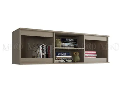 Полка открытая (Антресоль) «Челси» Белый глянец/дуб сонома (ШхВхГ) 1352х412х354 мм Полка открытая (Антресоль) «Челси» Белый глянец/дуб сонома (ШхВхГ) 1352х412х354 мм