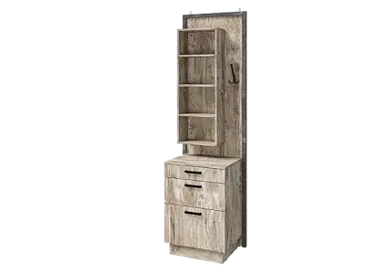 Прихожая «Амели» Тумба с зеркалом Дуб Юкон/Бетон темный (Ш*В*Г) 592х2016х458 мм. Прихожая «Амели» Тумба с зеркалом Дуб Юкон/Бетон темный (Ш*В*Г) 592х2016х458 мм.