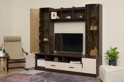 Гостиная Марта-15 МИНИ Центр. секция венге / дуб белфорт 200 см Гостиная Марта-15 МИНИ Центр. секция венге / дуб белфорт 200 см