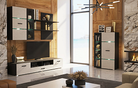 Гостиная Николь Пластер Бьянко/Черный Гостиная Николь Пластер Бьянко/Черный