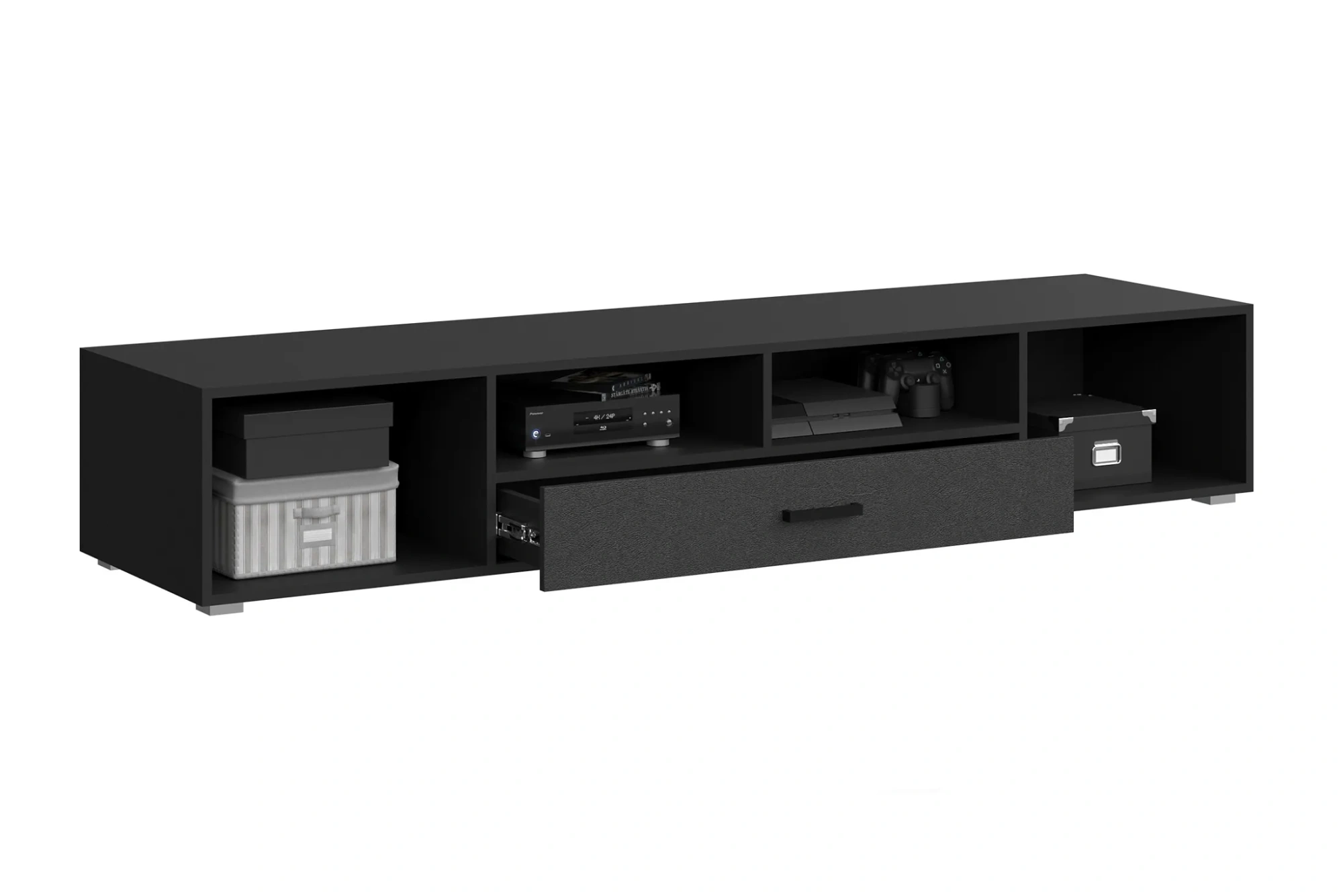 Тумба под ТВ Николь Пластер Блэк/Черный Тумба под ТВ Николь Пластер Блэк/Черный