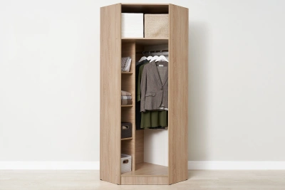 ДЕТ. Шкаф угловой «Мартина» Сонома/Белый глянец (ШхВхГ) 800х2200х800 мм ДЕТ. Шкаф угловой «Мартина» Сонома/Белый глянец (ШхВхГ) 800х2200х800 мм